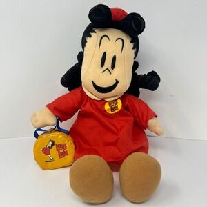 Eden Little Lulu Plush Doll 15 Inch Red Dress Vintage 1999 Cartoon Toy